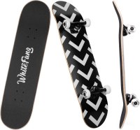 WhiteFang Double Kick Skateboard