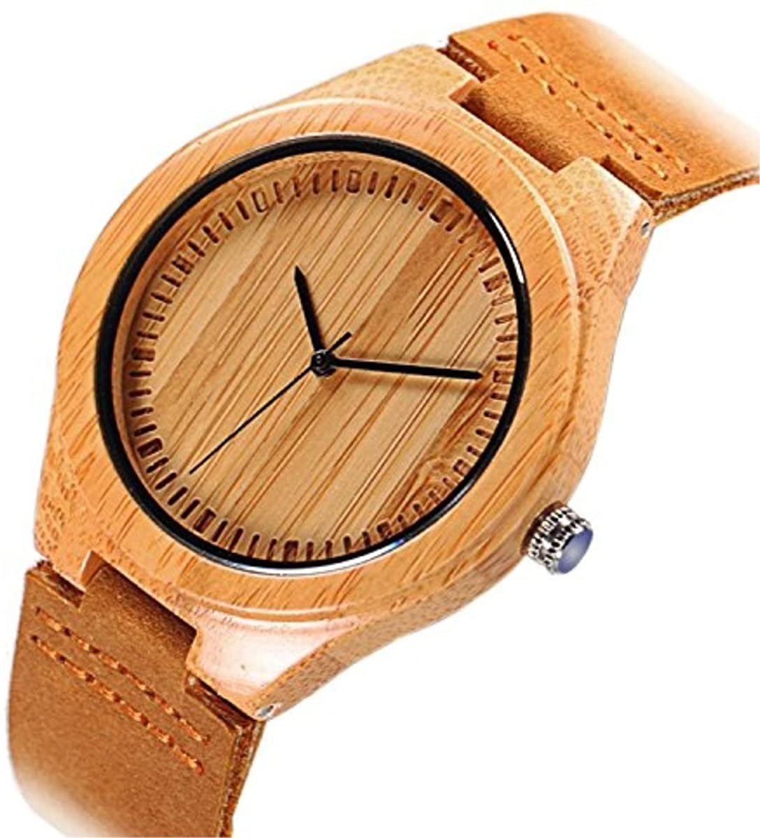 CUCOL Men's Bamboo Wooden Watch