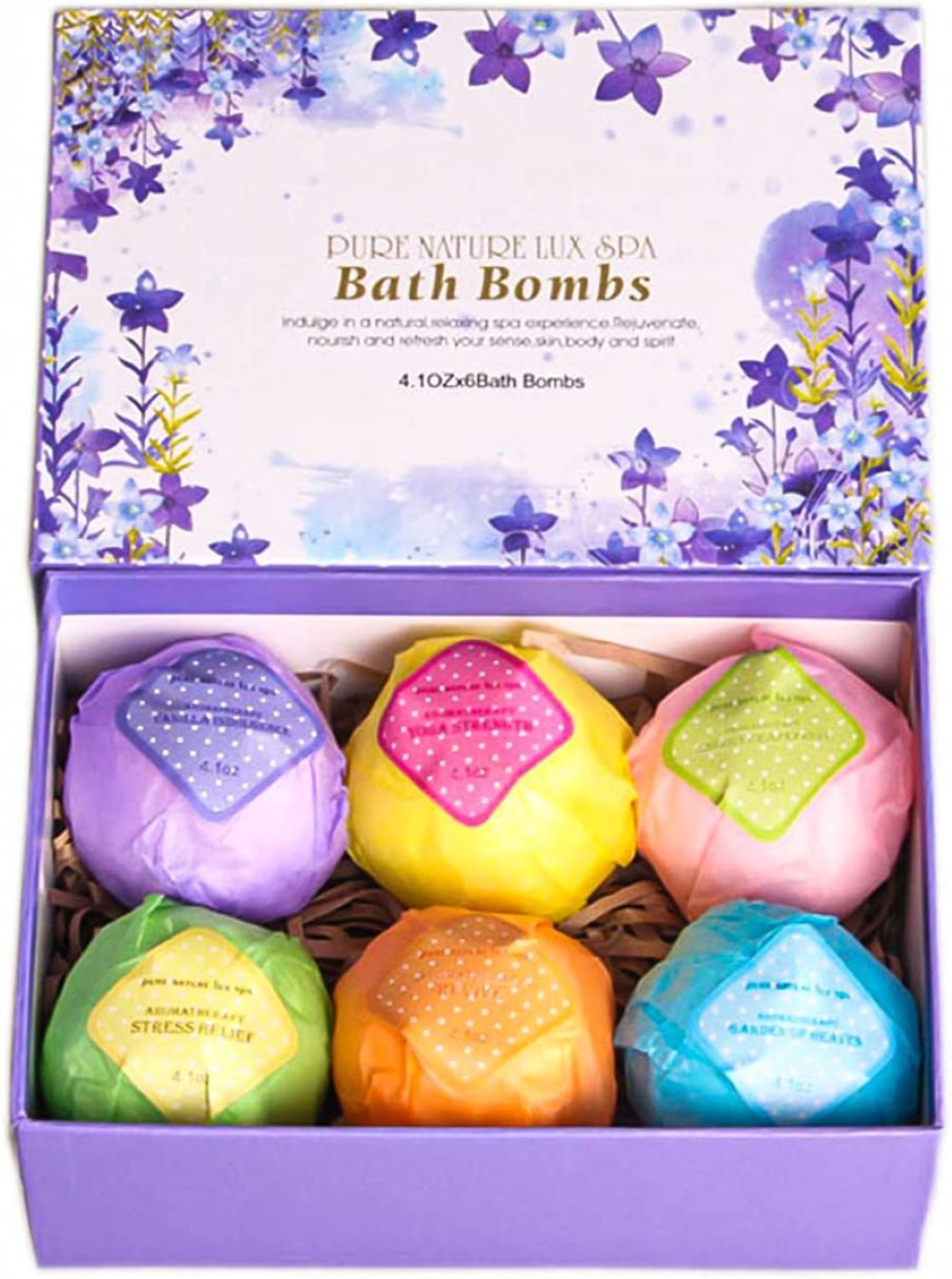 Pure Nature Lux Spa Bath Bombs Gift Set