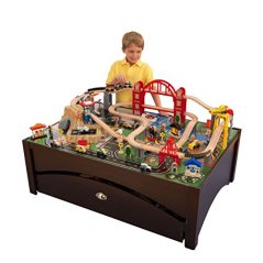 KidKraft Metropolis Train Set and Table with Accessories