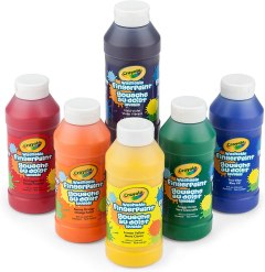 Crayola Washable Finger Paints, 6 Count