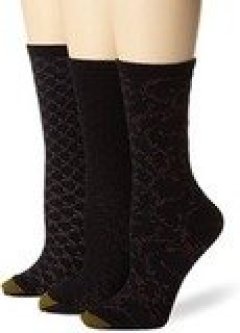 Gold Toe 3-Pack Floral Diamonds and Leaf Patterned Socks