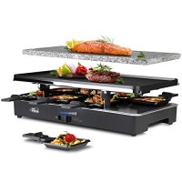 Artestia Electric Raclette Grill with 2 Full-Size Top Plates