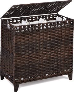 Hermina Handwoven Rattan Laundry Basket