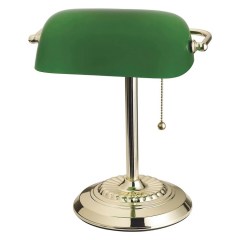 Catalina Vintage Banker's Desk Lamp, Green