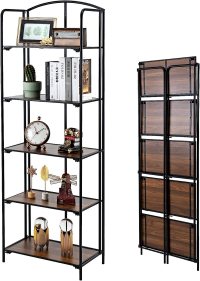 Crofy No Assembly 5-tier Folding Bookcase