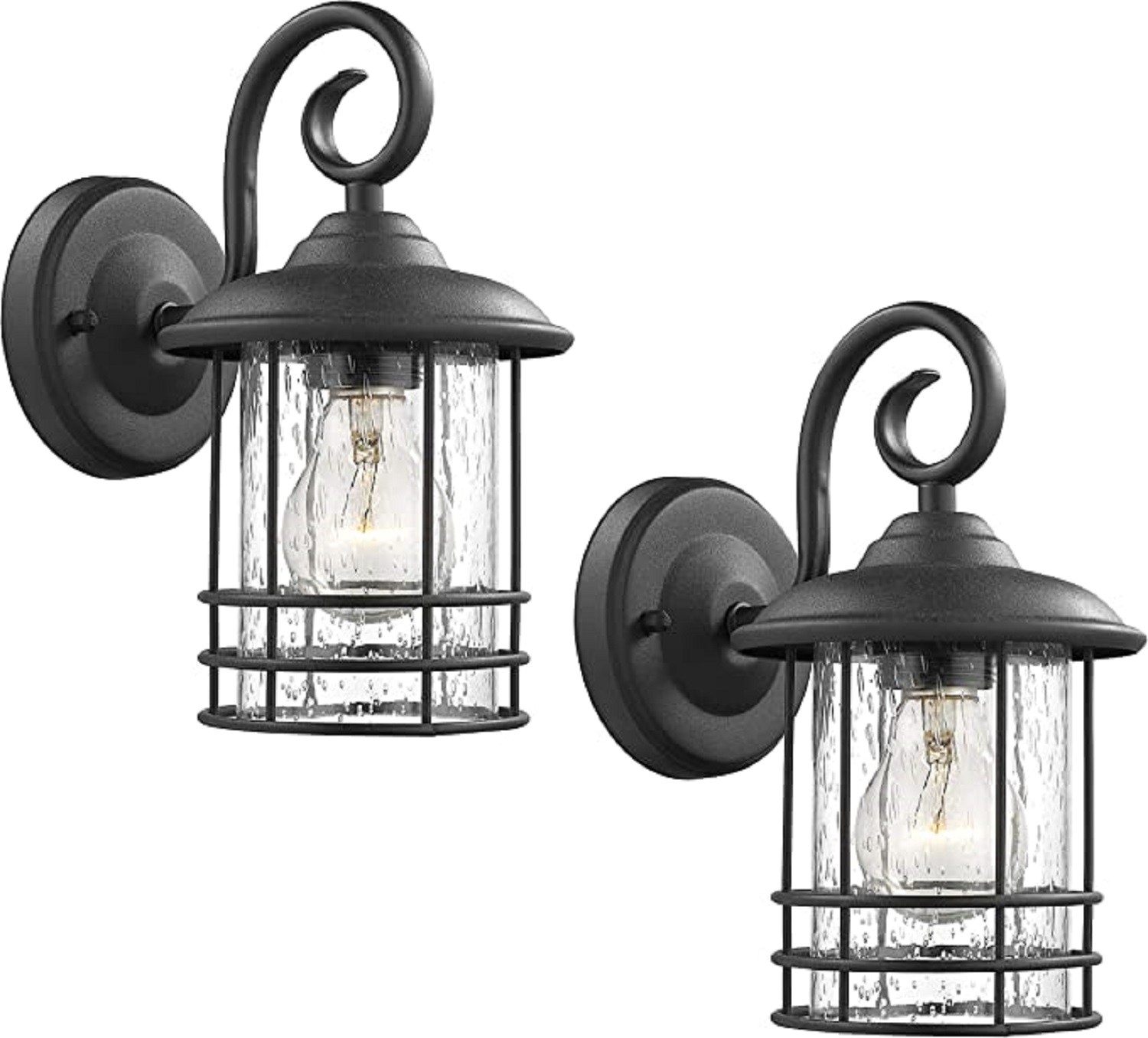 Emliviar Outdoor Wall Lantern 2 Pack