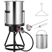 Vivohome 30 Qt. Aluminum Turkey Deep Fryer Pot