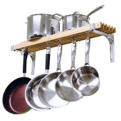 Cooks Standard Wall Mounted Wooden Pot Rack