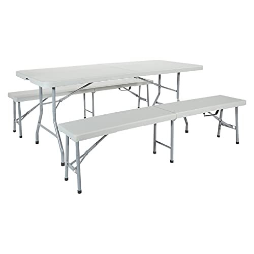 Office Star Folding Bench and Table Set