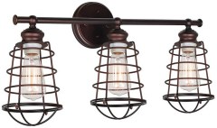 Design House Ajax Three-Light Vanity Light in Bronze Finish