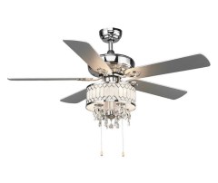 Costway 52-Inch Classical Crystal Ceiling Fan