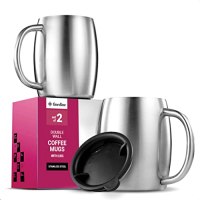 FINEDINE Double Wall 18/8 Stainless Steel Coffee Mug