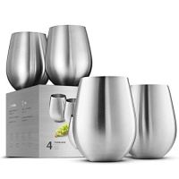 FINEDINE Stainless Steel Wine Glasses