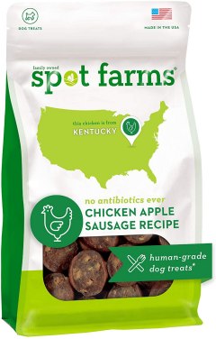 Spot Farms Chicken Apple Sausage All Natural Dog Treats