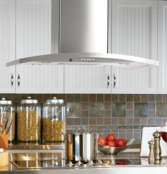 GE Profile 36 in. Designer Range Hood in Stainless Steel