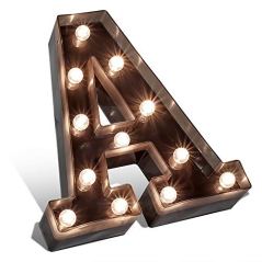 Glintee Black LED Marquee Letter Light