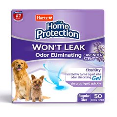 HARTZ Home Protection Lavender Scent Odor Eliminating Gel Dog Pads