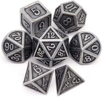 Haxtec Antique Iron D&D Metal Dice Set
