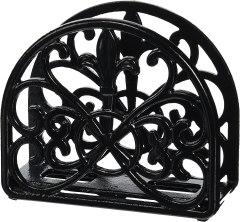 Home Basics Cast Iron Fleur De Lis Napkin Holder