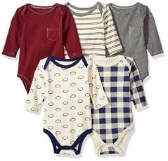 Hudson Baby Cotton Long-Sleeve Bodysuits