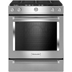 KitchenAid 30-Inch 5-Burner Gas Slide-In Convection Range