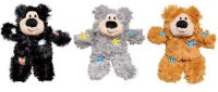 KONG Softies Patchwork Bear Cuddle Plush Catnip Cat Toy