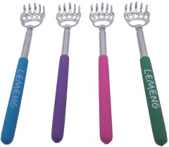 Cerrxian Extendable Telescopic Bear Claw Metal Back Scratchers, 4 Pack