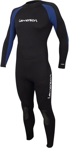 Lemorecn Men's Neoprene 3/2mm Full Body Wetsuit