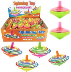 Liberty Imports 100 Pieces LED Light Up Flashing Mini Spinning Tops