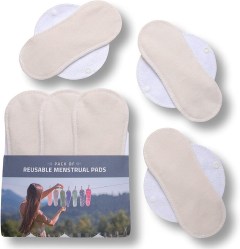 Natissy Organic Cotton Cloth Pads for Light Flow