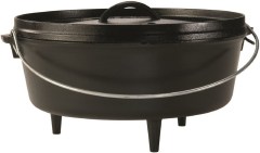 Lodge Cast Iron Camp Dutch Oven, 6-Quart