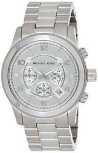 Michael Kors Oversized Silver-Tone Chronograph Watch