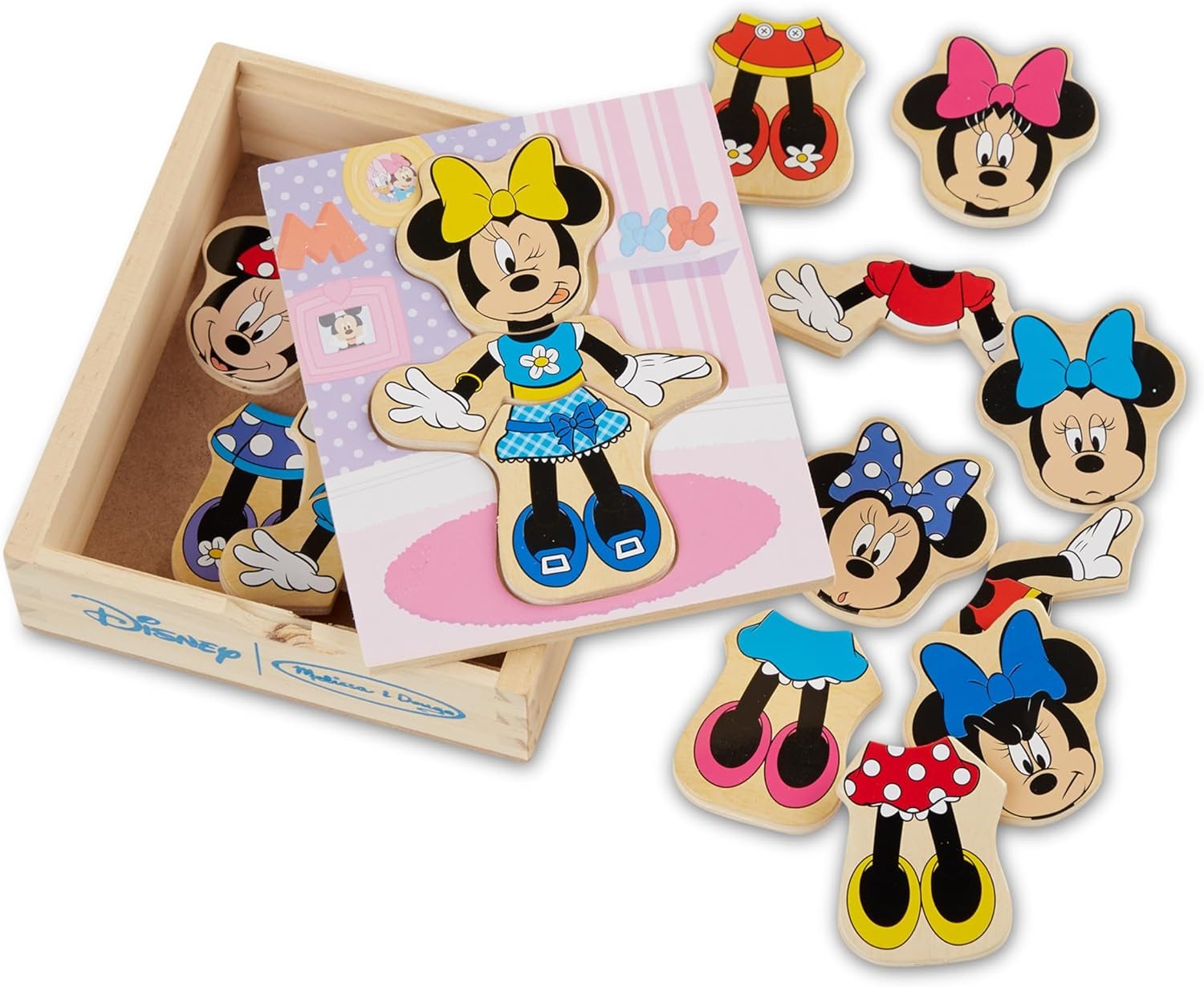 Melissa &amp; Doug Disney Minnie Mouse Mix and Match Dress-Up Wooden Play Set
