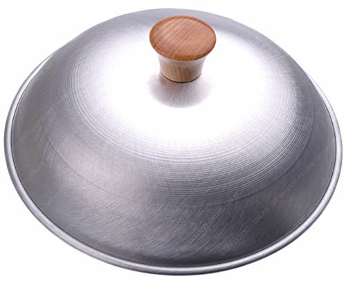 M.V. Trading Aluminum Dome Wok Lid / Wok Cover, 13-Inches, For 14-inch Wok.