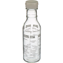 Glass Salad Dressing Bottle: Premium Borosilicate Salad Dressing Shaker  with Mixer Insert • Leak Proof Salad Dressing Blender and Dispenser with