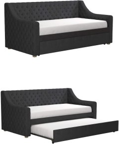 CosmoLiving by Cosmopolitan Nolita Upholstered Daybed and Trundle