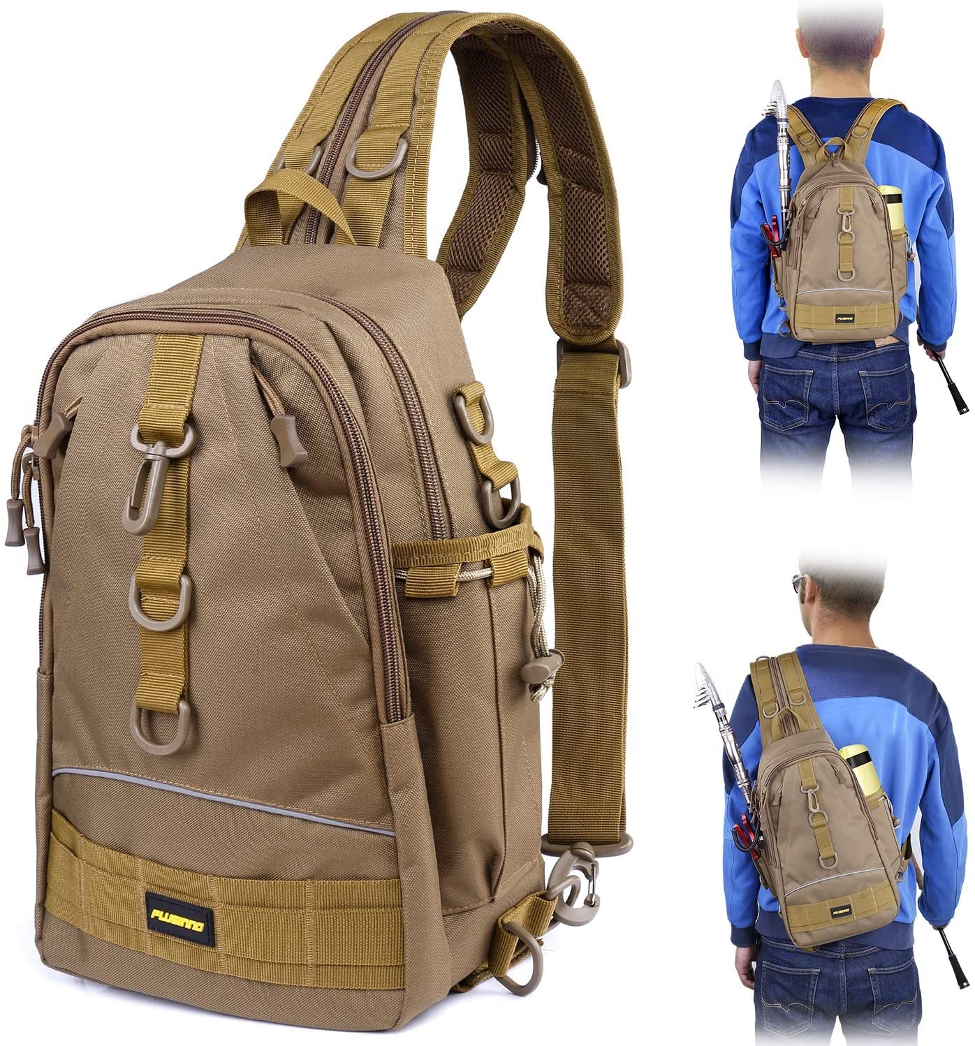 PlusInno Water-Resistant Fishing Tackle Storage and Gear Bag