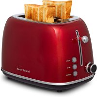 Roter Mond 2-Slice Toaster Retro Stainless Steel