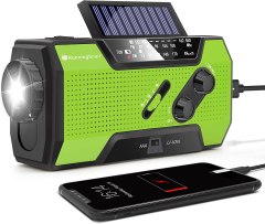 GoPower Emergency Solar LED Flashlight with AM/FM/Weather Band