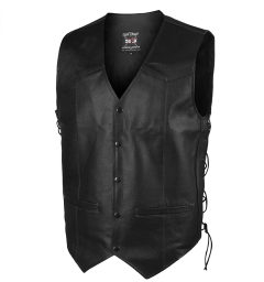 DEFY Leather Leather Motorbike Vest