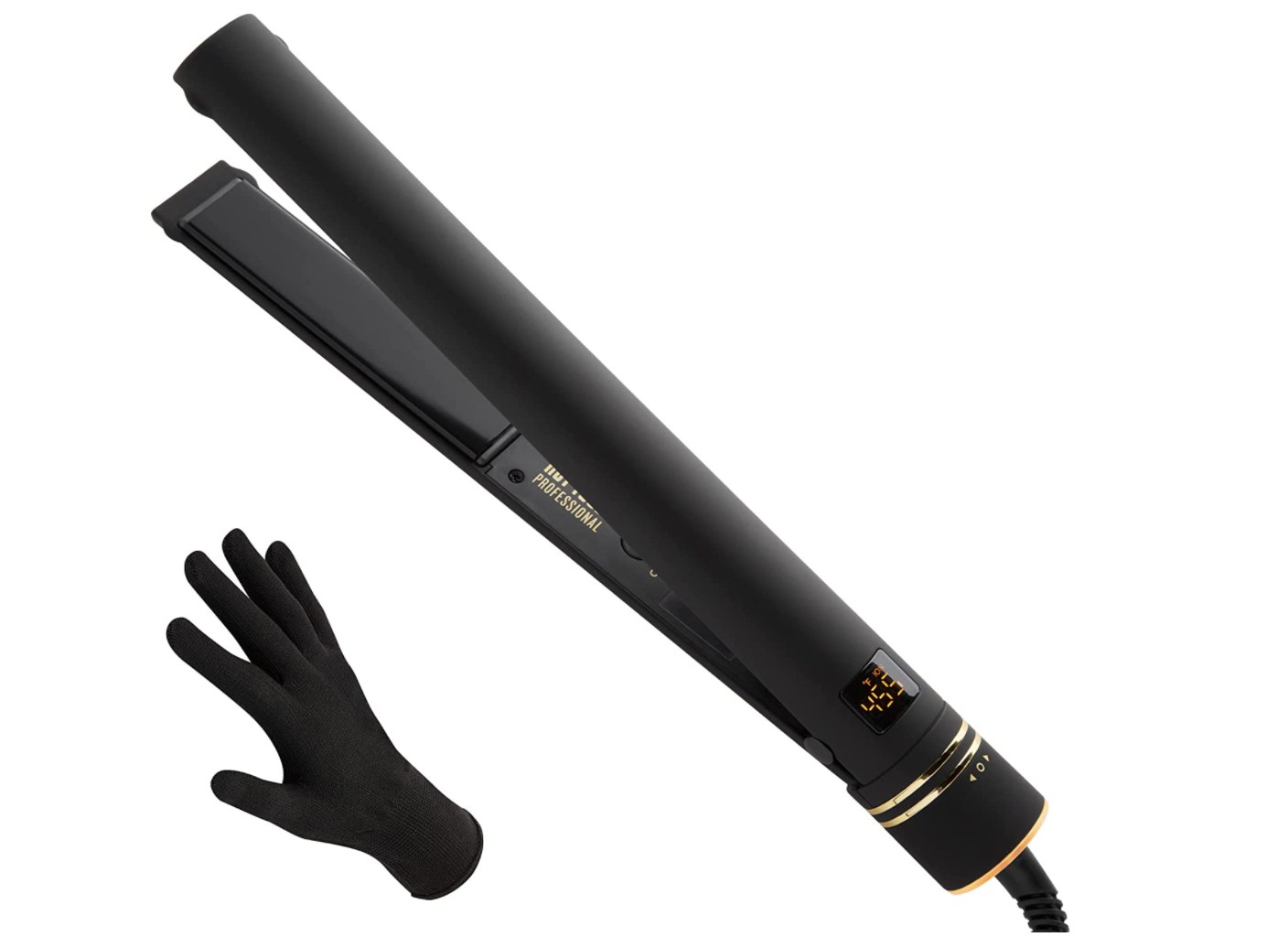 Hot Tools Pro Artist Black Gold Evolve Ionic Salon Hair Flat Iron