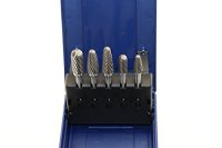 TEMO 5-pc Set Double Cut Carbide Rotary Burr File Tool