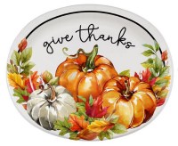 Way to Celebrate Traditional Thanksgiving Oval Paper Plates