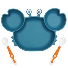 YIVEKO Toddler Silicone Plate and Utensils