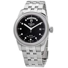 Tudor Glamour Day & Date Black Dial Stainless-Steel Men's Watch