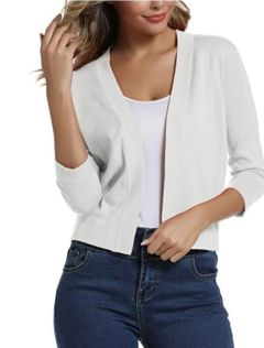 Urban CoCo 3/4 Sleeve Cropped Cardigan