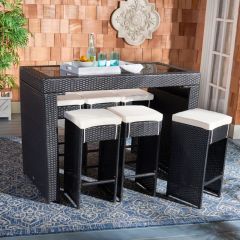 Wade Logan Weisser 6 Person Bar Patio Set